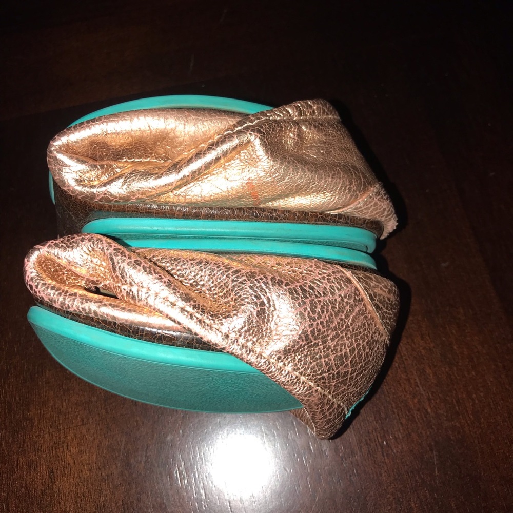 Tieks size 8 rose gold glam